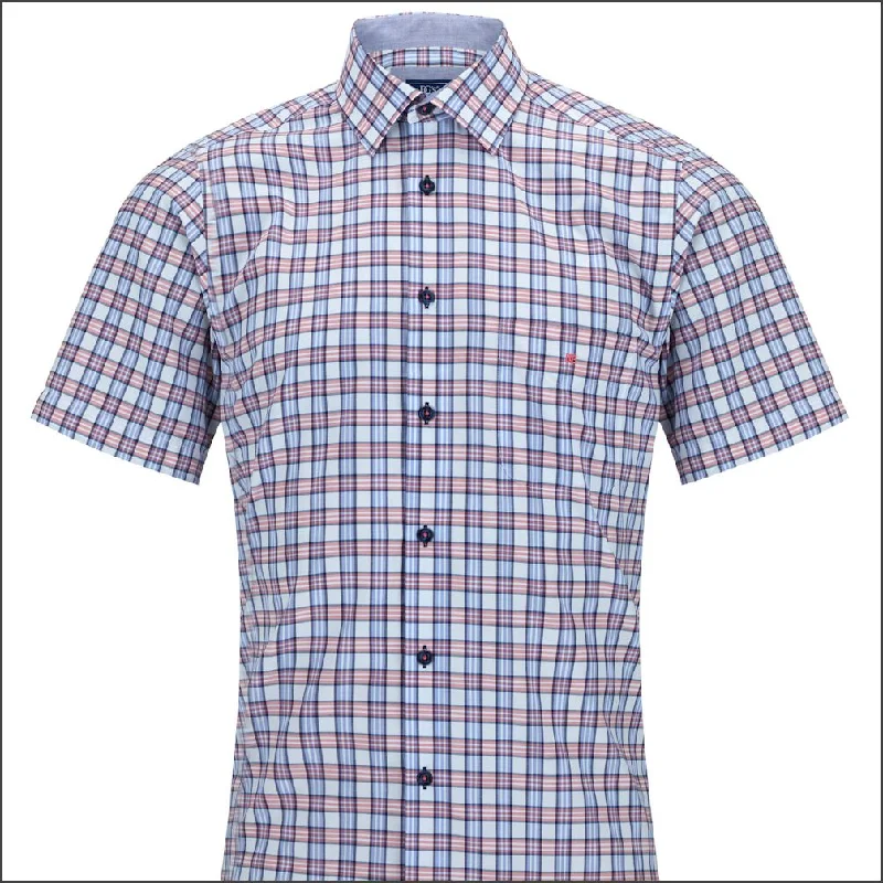 Dg's Red & White Check Short Sleeve-