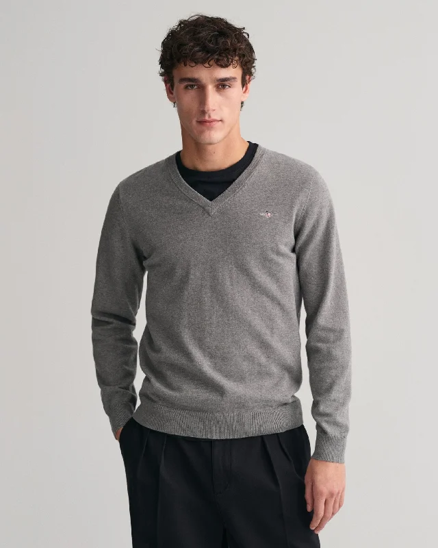 GANT Classic Cotton V-Neck Jumper