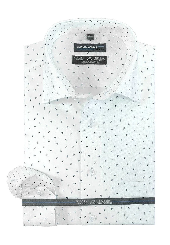 Leo Chevalier 100% Cotton No Iron Spread Collar Tall Fit - 524171QT 1737