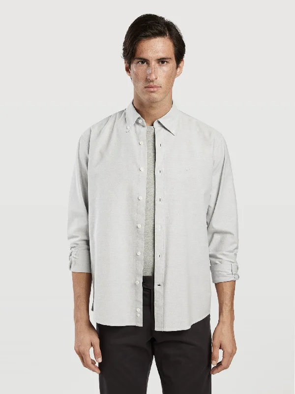 Regular fit 100%BCI cotton plain oxford shirt