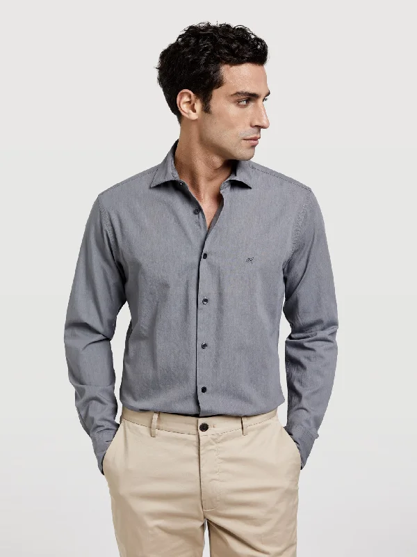 Slim fit denim shirt