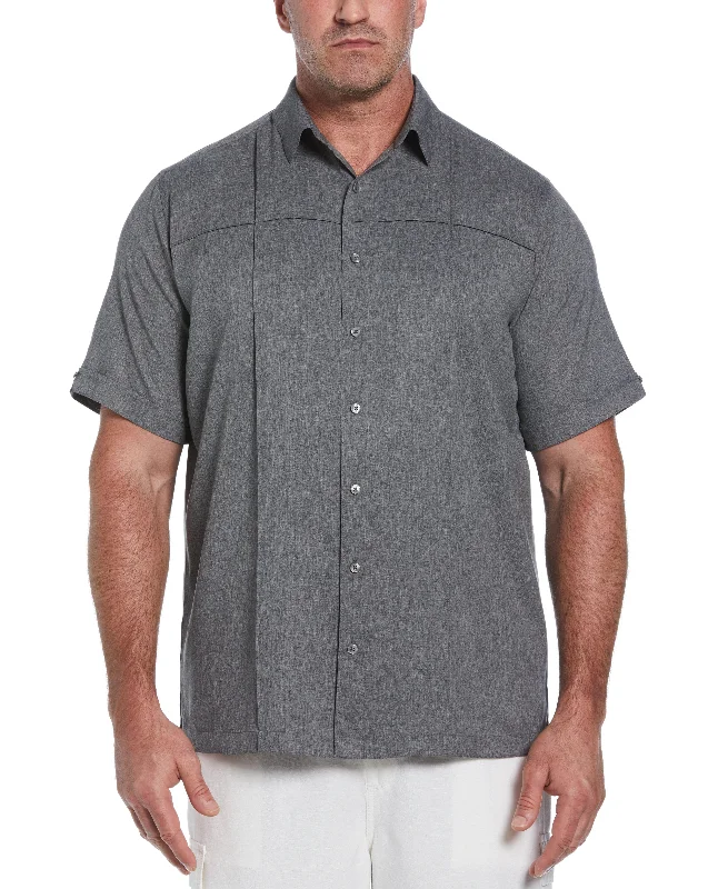 Big & Tall Two-Tone Cross Tuck Chambray Shirt