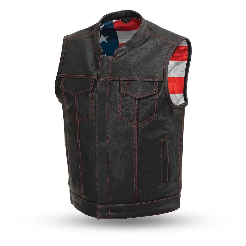 Men's Born Free Vest Red Stiching