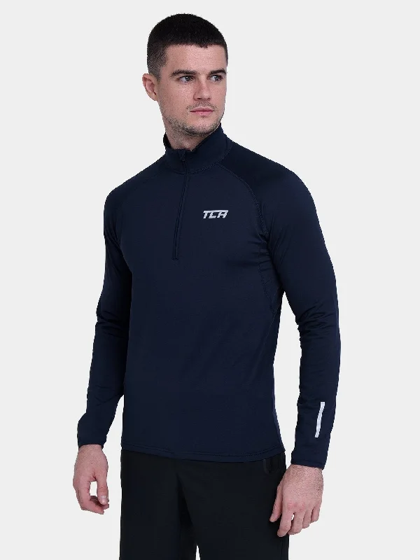 Winter Run Thermal Long Sleeve Running Top For Men With Brushed Inner Fabric