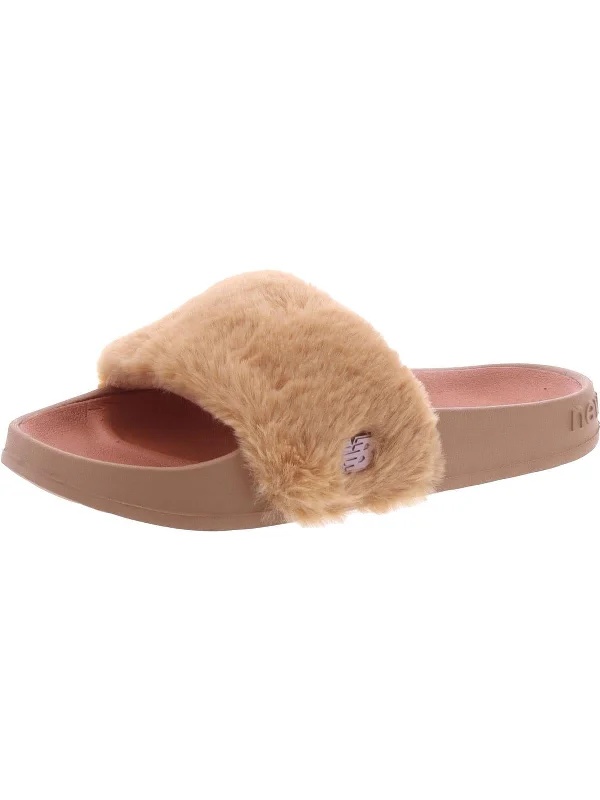 Waterproof Women's Rubber Beach Sandals with Arch Support in Blue for Water Activities200 Fuzzies Womens Faux Fur Footbed Slide Sandals Waterproof Women's Rubber Beach Sandals with Arch Support in Blue for Water Activities200 Fuzzies Womens Faux Fur Footbed Slide Sandals