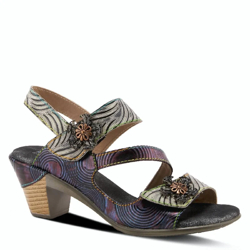 Child - Friendly Women's Sandals with a Secure Buckle in Purple for Moms on the GoAcarine Adjustable Heeled Sandal In Purple Child - Friendly Women's Sandals with a Secure Buckle in Purple for Moms on the GoAcarine Adjustable Heeled Sandal In Purple
