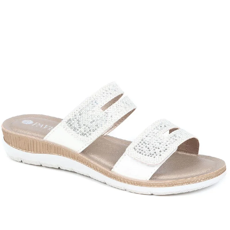 Waterproof Women's Rubber Beach Sandals with Arch Support in Blue for Water ActivitiesWaterproof Women's Rubber Beach Sandals with Arch Support in Blue for Water ActivitiesAdjustable Mules - INB37033 / 323 593