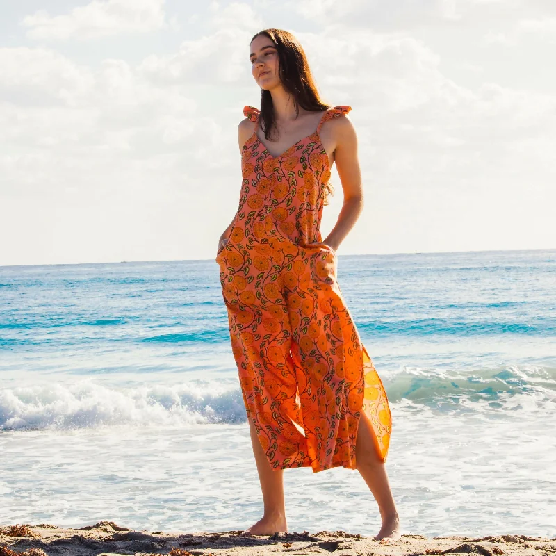 Women's Cork - Soled Espadrille Sandals with a Rope - Trimmed Upper in Navy for a Summer VibeAngel Jumpsuit | Dahlia Peach Women's Cork - Soled Espadrille Sandals with a Rope - Trimmed Upper in Navy for a Summer VibeAngel Jumpsuit | Dahlia Peach