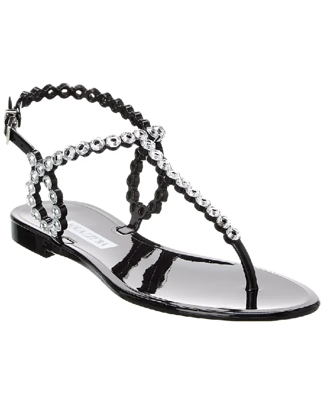 Women's Ankle - Strap Sandals with a Block Heel in Red for a Sophisticated StyleAquazzura Almost Bare Crystal Jelly Sandal Women's Ankle - Strap Sandals with a Block Heel in Red for a Sophisticated StyleAquazzura Almost Bare Crystal Jelly Sandal
