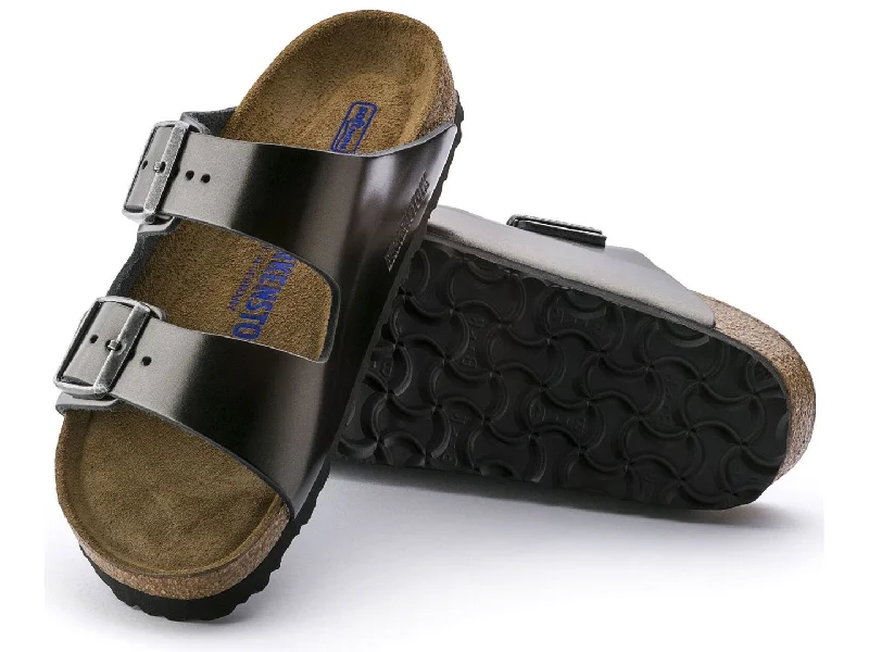 Women's Cork - Soled Espadrille Sandals with a Rope - Trimmed Upper in Navy for a Summer VibeBirkenstock: Arizona Anthracite SFB Women's Cork - Soled Espadrille Sandals with a Rope - Trimmed Upper in Navy for a Summer VibeBirkenstock: Arizona Anthracite SFB