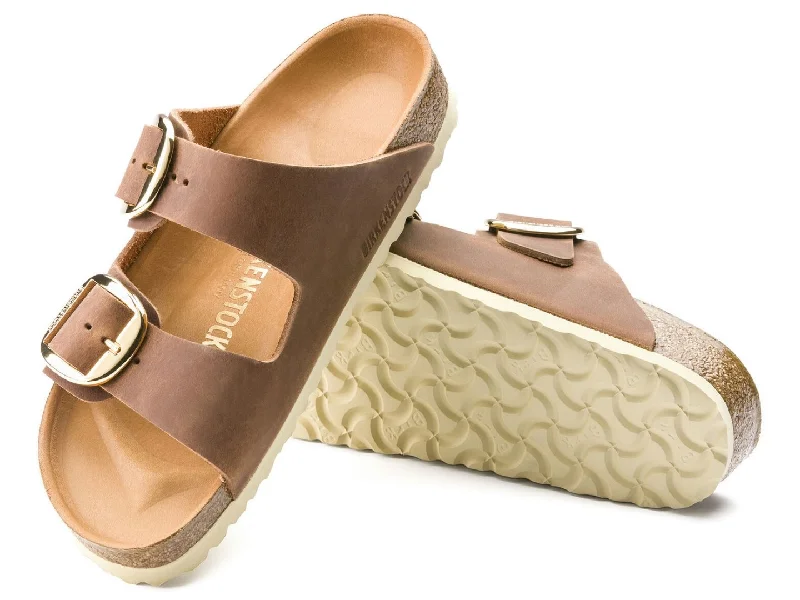 Women's Sandals with a Glitter - Coated Strap in Gold for a Sparkly Summer OutfitBirkenstock: Arizona Big Buckle Cognac Women's Sandals with a Glitter - Coated Strap in Gold for a Sparkly Summer OutfitBirkenstock: Arizona Big Buckle Cognac