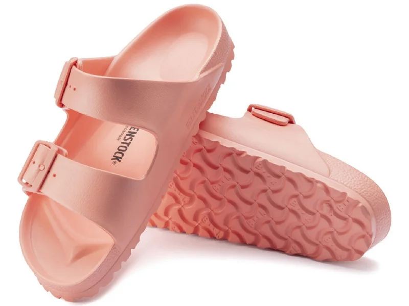 Women's Rhinestone - Embellished Open - Toe Sandals in Silver for a Glamorous Party LookBirkenstock: Arizona Eva in Coral Peach