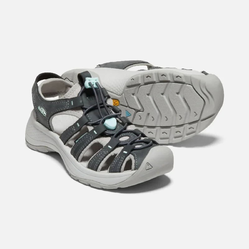 Waterproof Women's Rubber Beach Sandals with Arch Support in Blue for Water ActivitiesAstoria West Fisherwoman Leather Sandal In Magnet Waterproof Women's Rubber Beach Sandals with Arch Support in Blue for Water ActivitiesAstoria West Fisherwoman Leather Sandal In Magnet