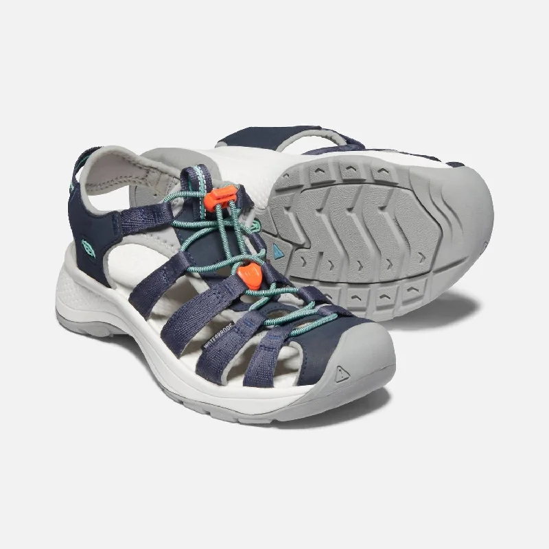 Anti - Slip Women's Sandals with a Grooved Sole in Green for Outdoor AdventuresAstoria West Fisherwoman Sandal In Navy / Beveled Glass Anti - Slip Women's Sandals with a Grooved Sole in Green for Outdoor AdventuresAstoria West Fisherwoman Sandal In Navy / Beveled Glass