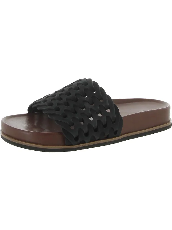 Waterproof Women's Rubber Beach Sandals with Arch Support in Blue for Water ActivitiesBailey Womens Leather Cut-Out Slide Sandals Waterproof Women's Rubber Beach Sandals with Arch Support in Blue for Water ActivitiesBailey Womens Leather Cut-Out Slide Sandals