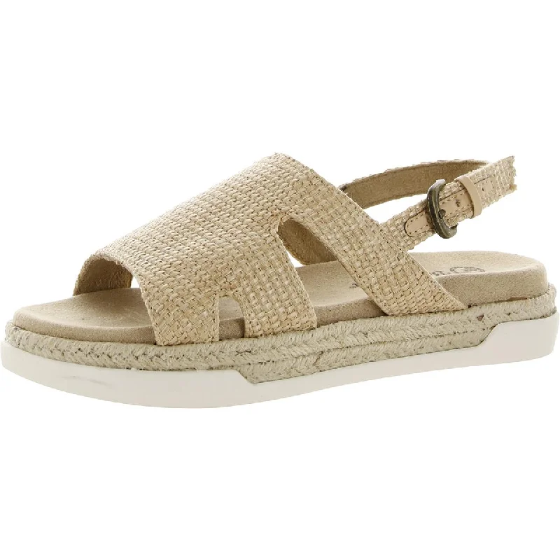 Elastic - Strap Women's Sandals with a Padded Toe in Teal for Easy On - and - OffBella Vita Womens Kato Woven Cut-Out Slingback Sandals