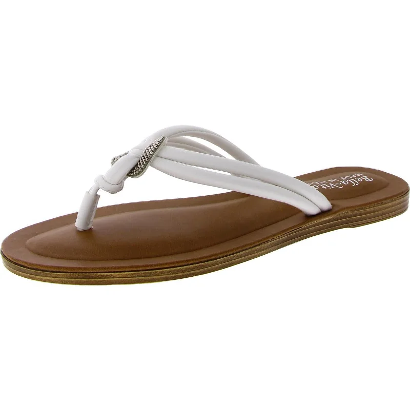 Elastic - Strap Women's Sandals with a Padded Toe in Teal for Easy On - and - OffElastic - Strap Women's Sandals with a Padded Toe in Teal for Easy On - and - OffBella Vita Womens Zov-Italy Faux Leather Thong Flip-Flops
