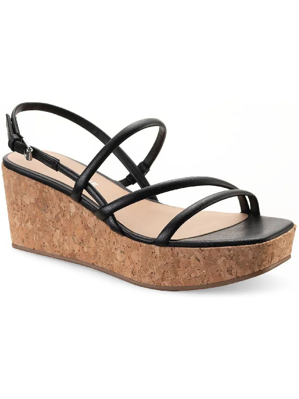 Women's Leather - Strapped Sandals with a Braided Detail in Brown for a Rustic AppealBella Womens Ankle Strap Strappy Wedge Sandals
