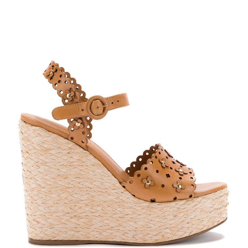 Shock - Absorbing Women's Sandals with a Soft Insole in Black for Active LifestylesJasmine Wedge In Biscuit Leather Shock - Absorbing Women's Sandals with a Soft Insole in Black for Active LifestylesJasmine Wedge In Biscuit Leather
