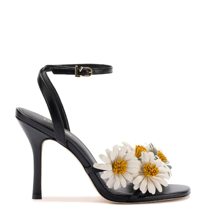 Women's Sandals with a Glitter - Coated Strap in Gold for a Sparkly Summer OutfitFiore Sandal In Black Leather Women's Sandals with a Glitter - Coated Strap in Gold for a Sparkly Summer OutfitFiore Sandal In Black Leather