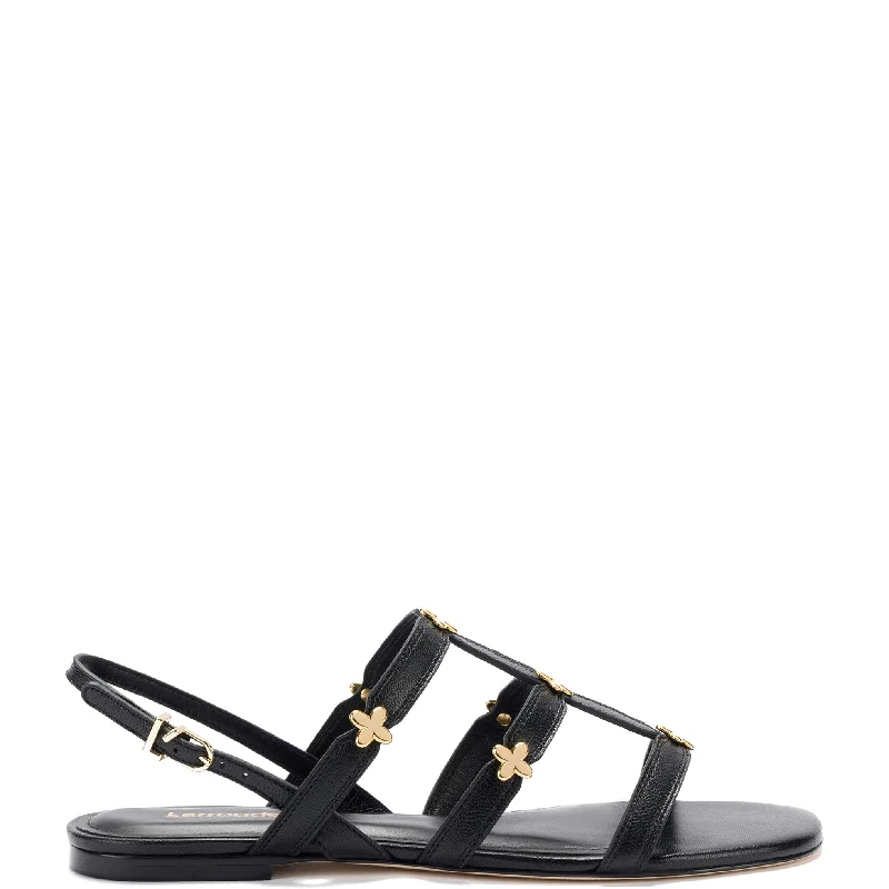 Sustainable Women's Recycled Material Sandals in Beige for Eco - Conscious ShoppersHarmony Flat Sandal In Black Leather Sustainable Women's Recycled Material Sandals in Beige for Eco - Conscious ShoppersHarmony Flat Sandal In Black Leather