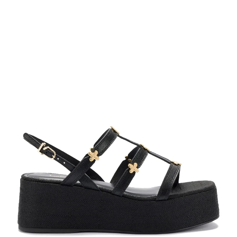 Women's Leather - Strapped Sandals with a Braided Detail in Brown for a Rustic AppealHarmony Flatform Sandal In Black Raffia Women's Leather - Strapped Sandals with a Braided Detail in Brown for a Rustic AppealHarmony Flatform Sandal In Black Raffia