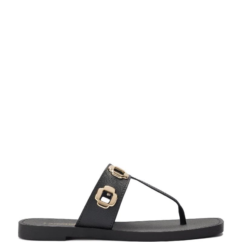 Elastic - Strap Women's Sandals with a Padded Toe in Teal for Easy On - and - OffMilan S In Black PVC Elastic - Strap Women's Sandals with a Padded Toe in Teal for Easy On - and - OffMilan S In Black PVC