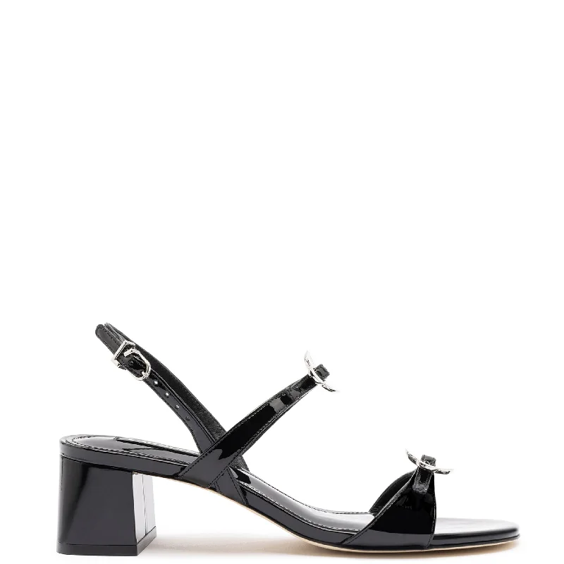 Adjustable Strap Women's Sandals with a Padded Heel in Pink for a Custom FitTinx Block In Black Patent Leather