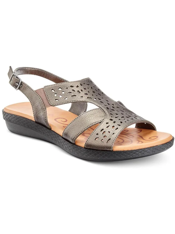 Women's Leather - Strapped Sandals with a Braided Detail in Brown for a Rustic AppealBolt Womens Metallic Buckle Slingback Sandals Women's Leather - Strapped Sandals with a Braided Detail in Brown for a Rustic AppealBolt Womens Metallic Buckle Slingback Sandals