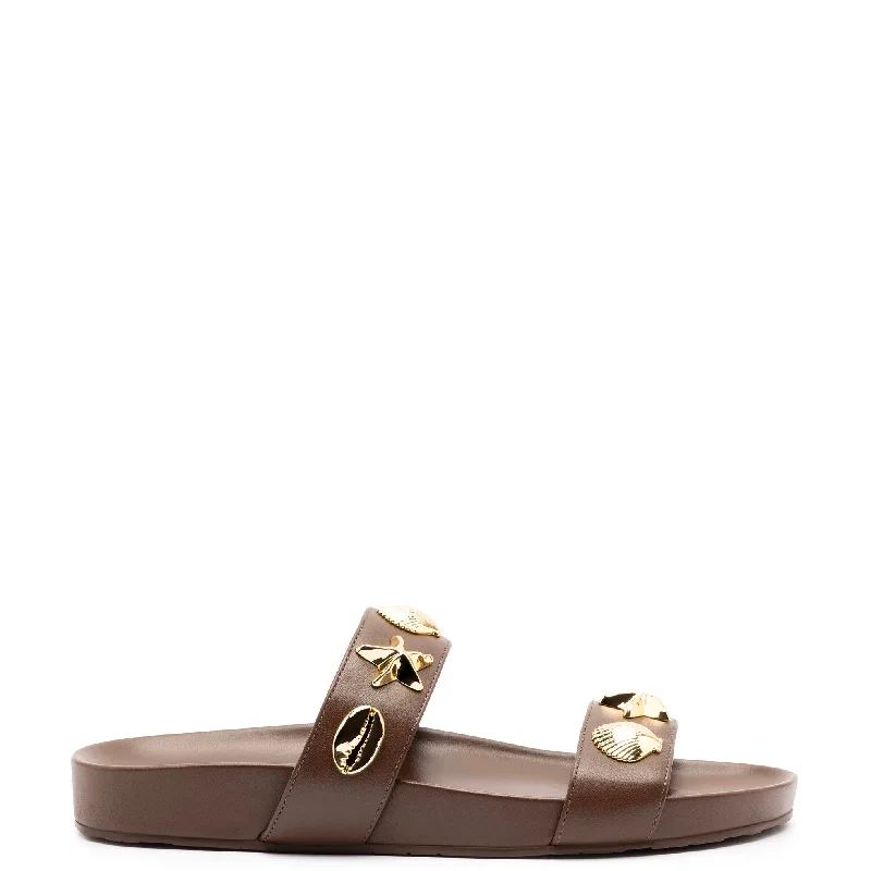 Adjustable Strap Women's Sandals with a Padded Heel in Pink for a Custom FitMadison Slide In Brown Leather Adjustable Strap Women's Sandals with a Padded Heel in Pink for a Custom FitMadison Slide In Brown Leather