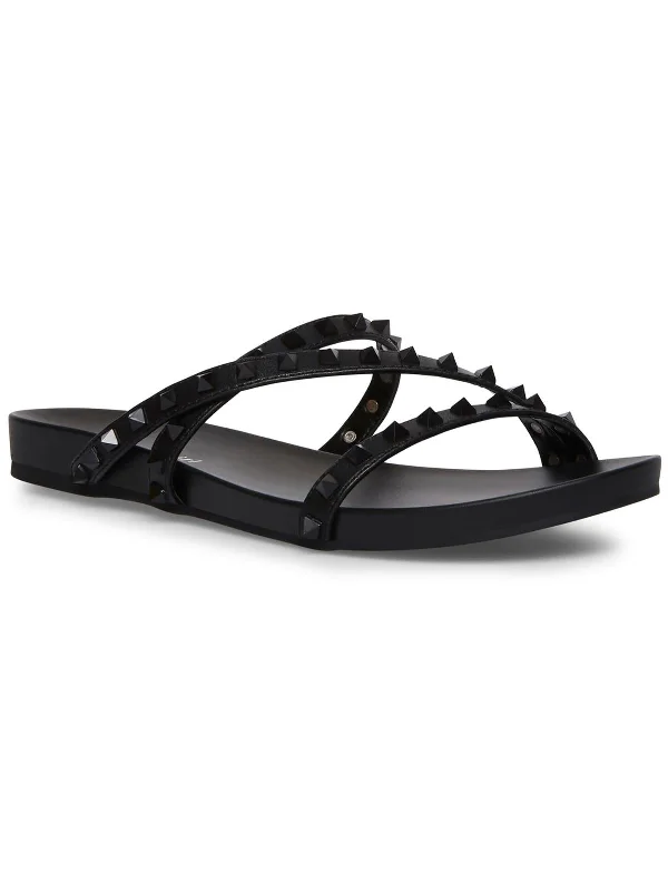 Shock - Absorbing Women's Sandals with a Soft Insole in Black for Active LifestylesShock - Absorbing Women's Sandals with a Soft Insole in Black for Active LifestylesCandys Womens Strappy Studded Slide Sandals