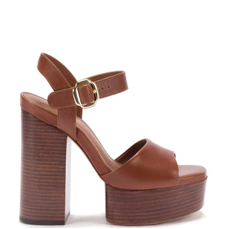 Plus Size Women's Wide - Width Platform Sandals in Black for Added Comfort and HeightVanessa Platform Sandal In Caramel Leather Plus Size Women's Wide - Width Platform Sandals in Black for Added Comfort and HeightVanessa Platform Sandal In Caramel Leather
