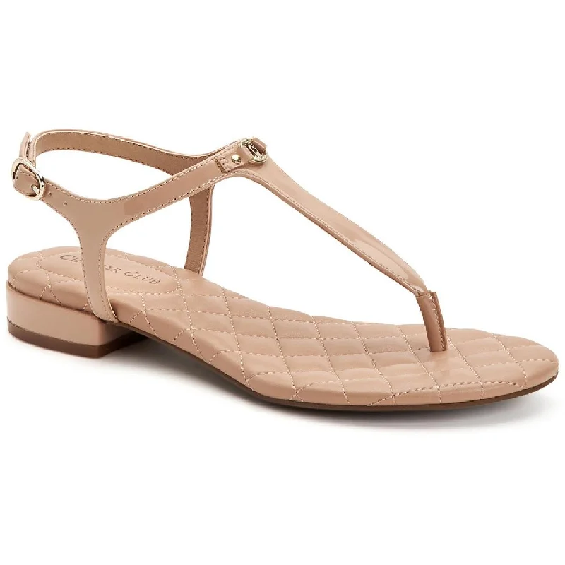 Women's Sandals with a Wedge Heel and a Tassel Detail in Orange for a Trendy LookWomen's Sandals with a Wedge Heel and a Tassel Detail in Orange for a Trendy LookCharter Club Womens Carinna Quilted T-Strap Sandals