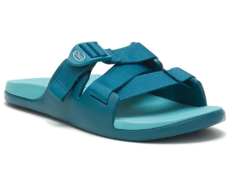 Orthopedic Women's Sandals with Arch Support in Gray for Foot HealthChaco: Chillos Slide in Ocean Blue