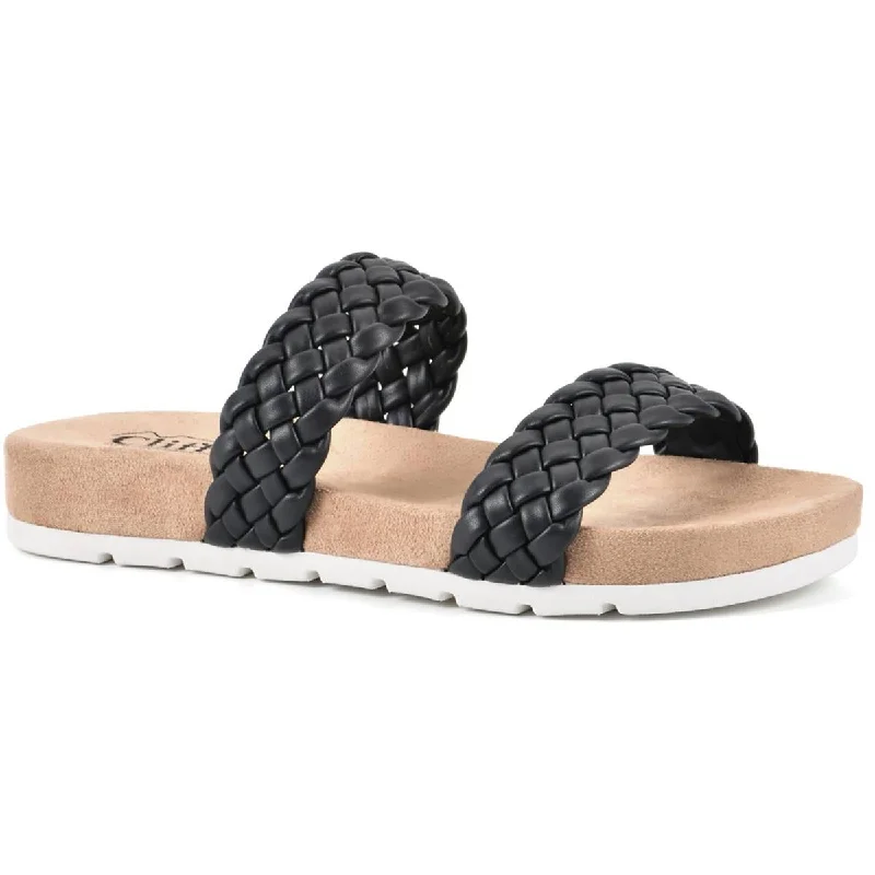 Women's Flat Slide Sandals with a Memory Foam Insole in White for All - Day ComfortWomen's Flat Slide Sandals with a Memory Foam Insole in White for All - Day ComfortCliffs by White Mountain Womens Truly Braided Cushioned Footbed Slide Sandals Women's Flat Slide Sandals with a Memory Foam Insole in White for All - Day ComfortWomen's Flat Slide Sandals with a Memory Foam Insole in White for All - Day ComfortCliffs by White Mountain Womens Truly Braided Cushioned Footbed Slide Sandals