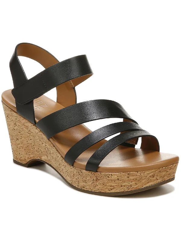 Women's Sandals with a Floral - Printed Upper in Pink for a Feminine Spring LookCynthia Womens Leather Platform Wedge Sandals