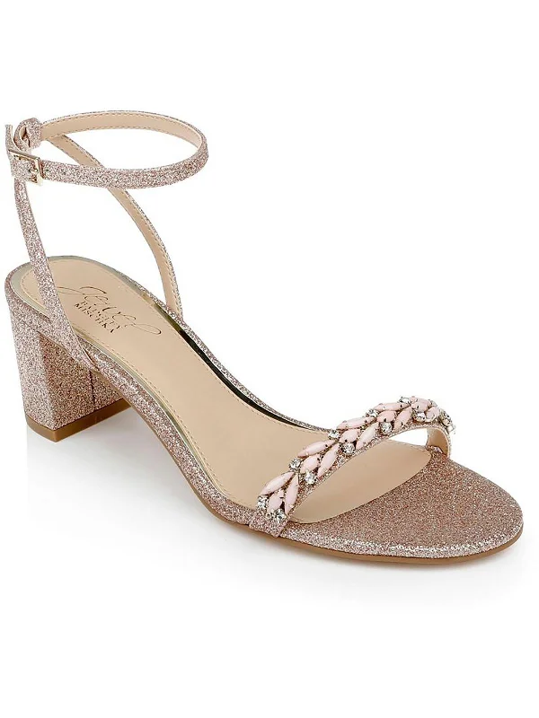Women's Rhinestone - Embellished Open - Toe Sandals in Silver for a Glamorous Party LookDanni Womens Ankle Strap Open Toe Women's Rhinestone - Embellished Open - Toe Sandals in Silver for a Glamorous Party LookDanni Womens Ankle Strap Open Toe