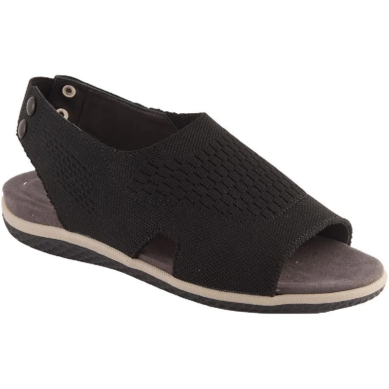 Child - Friendly Women's Sandals with a Secure Buckle in Purple for Moms on the GoChild - Friendly Women's Sandals with a Secure Buckle in Purple for Moms on the GoDavid Tate Womens Mission Peep-Toe Stretch Slingback Sandals