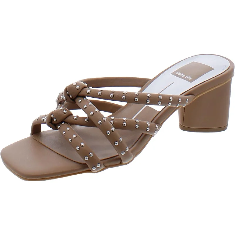 Waterproof Women's Rubber Beach Sandals with Arch Support in Blue for Water ActivitiesDolce Vita Womens Faux Leather Slip On Mule Sandals