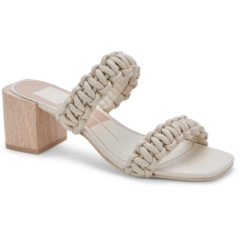 Elastic - Strap Women's Sandals with a Padded Toe in Teal for Easy On - and - OffElastic - Strap Women's Sandals with a Padded Toe in Teal for Easy On - and - OffDolce Vita Womens ZENO Faux Leather Open Toe Mule Sandals