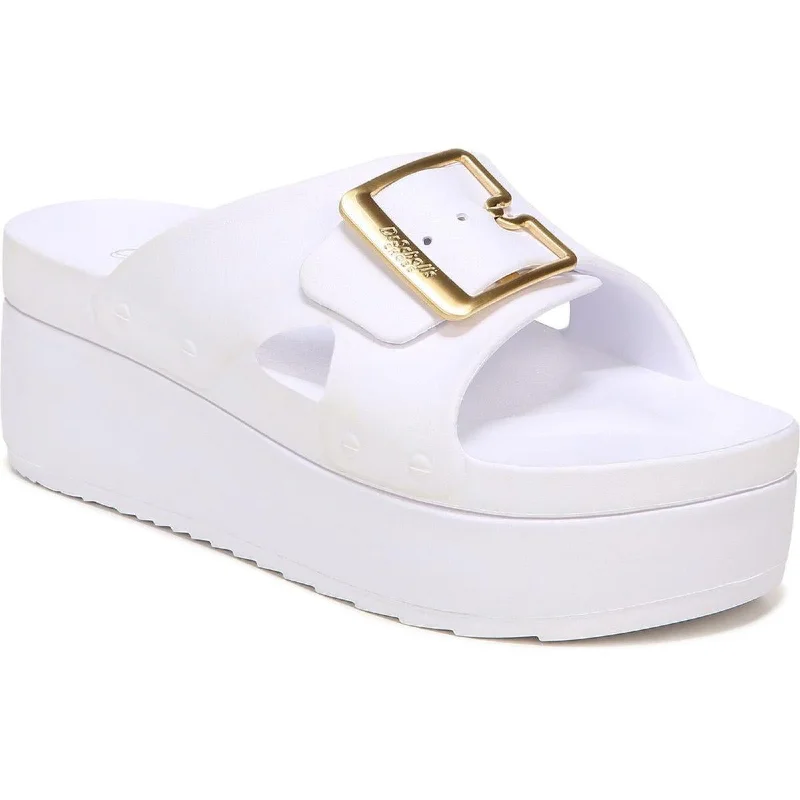 Women's Cork - Soled Espadrille Sandals with a Rope - Trimmed Upper in Navy for a Summer VibeDr. Scholl's Shoes Womens Original Goals Buckle Slip On Wedge Sandals