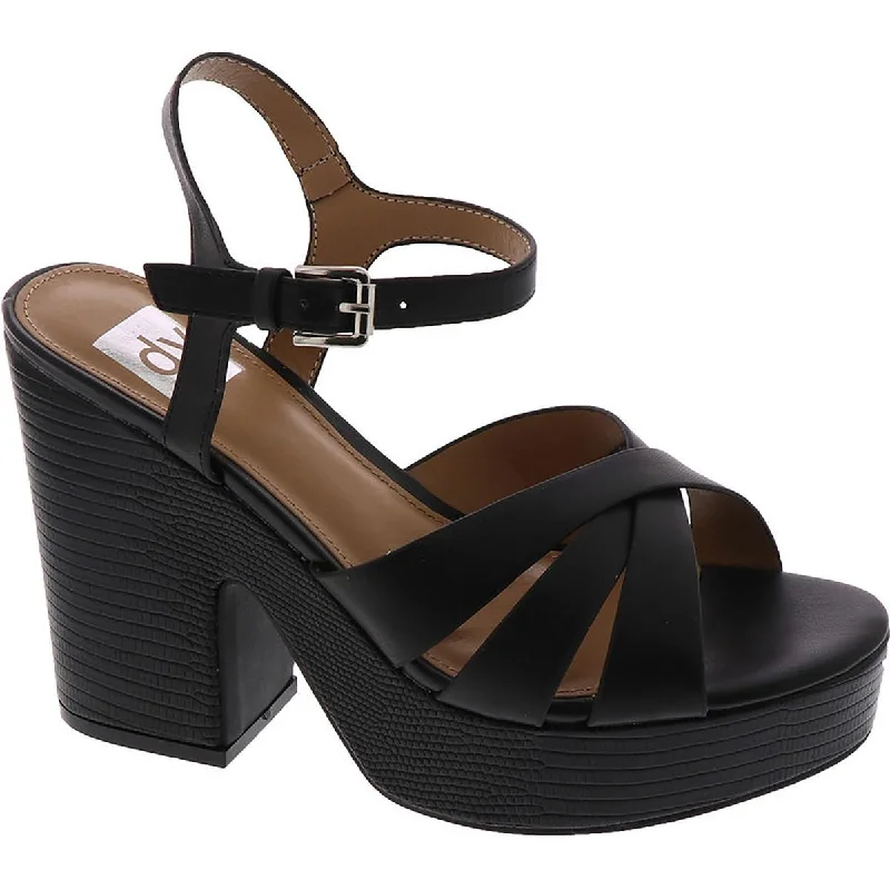 Women's Leather - Strapped Sandals with a Braided Detail in Brown for a Rustic AppealWomen's Leather - Strapped Sandals with a Braided Detail in Brown for a Rustic AppealDV By Dolce Vita Womens Colette  Buckle Faux Leather Platform Sandals