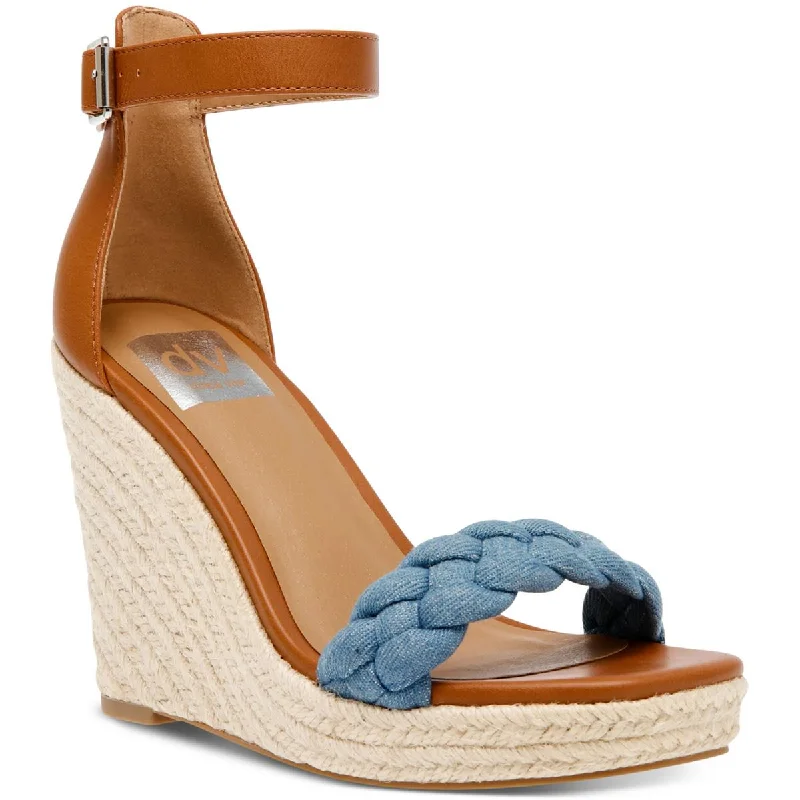 Waterproof Women's Rubber Beach Sandals with Arch Support in Blue for Water ActivitiesWaterproof Women's Rubber Beach Sandals with Arch Support in Blue for Water ActivitiesDV By Dolce Vita Womens Harriat Faux Leather Ankle Strap Wedge Sandals