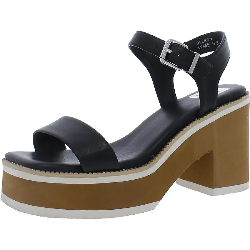 Women's Leather - Strapped Sandals with a Braided Detail in Brown for a Rustic AppealWomen's Leather - Strapped Sandals with a Braided Detail in Brown for a Rustic AppealDV By Dolce Vita Womens Nelson Faux Leather Platform Slingback Sandals