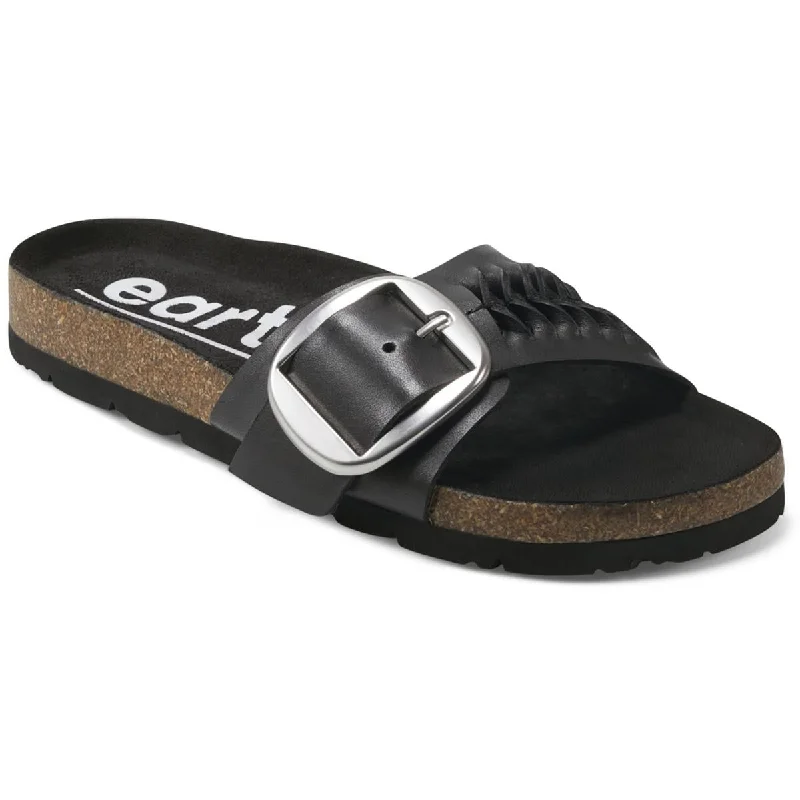 Plus Size Women's Wide - Width Platform Sandals in Black for Added Comfort and HeightPlus Size Women's Wide - Width Platform Sandals in Black for Added Comfort and HeightEarth Womens ALBINA Casual Faux Leather Flatform Sandals