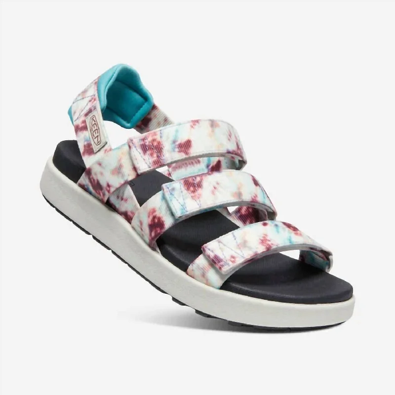 Women's Sandals with a Glitter - Coated Strap in Gold for a Sparkly Summer OutfitElle Strappy Sandal In Andorra/ Tie Dye