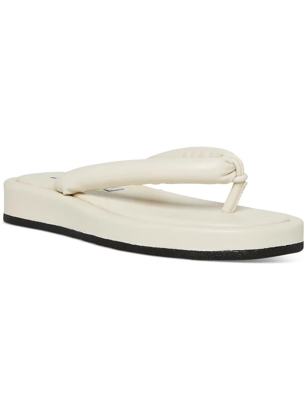Women's Cork - Soled Espadrille Sandals with a Rope - Trimmed Upper in Navy for a Summer VibeFango Womens Puffer Flip-Flop Thong Sandals