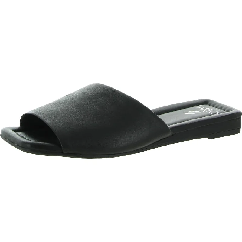 Plus Size Women's Wide - Width Platform Sandals in Black for Added Comfort and HeightFranco Sarto Womens A-Bordo Square Toe Mule Sandals