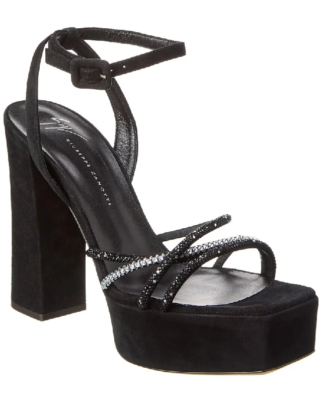 Women's Leather - Strapped Sandals with a Braided Detail in Brown for a Rustic AppealGiuseppe Zanotti Blasvegas 80 Suede Platform Sandal Women's Leather - Strapped Sandals with a Braided Detail in Brown for a Rustic AppealGiuseppe Zanotti Blasvegas 80 Suede Platform Sandal