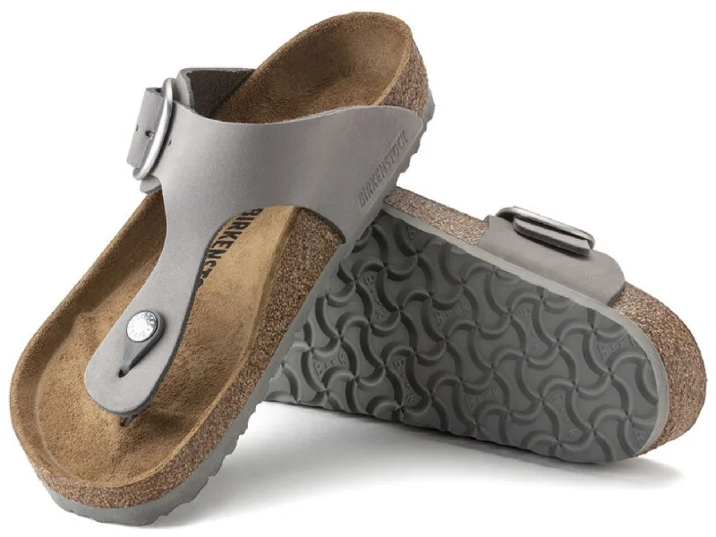 Plus Size Women's Wide - Width Platform Sandals in Black for Added Comfort and HeightBirkenstock: Gizeh Big Buckle in Dove Gray